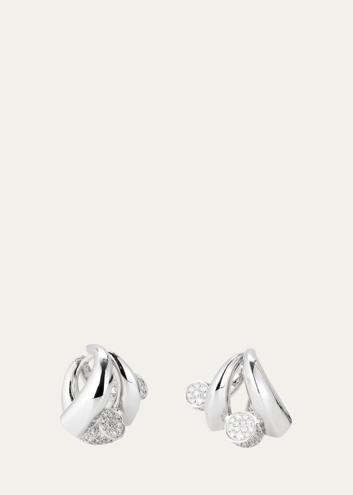 TABAYER 18K White Gold Fairmined Earrings with Diamonds Cover