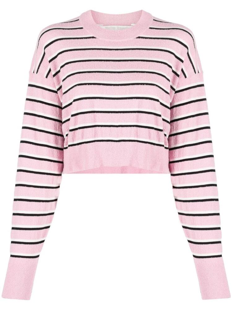 Palm Angels striped cropped jumper - Pink Cover