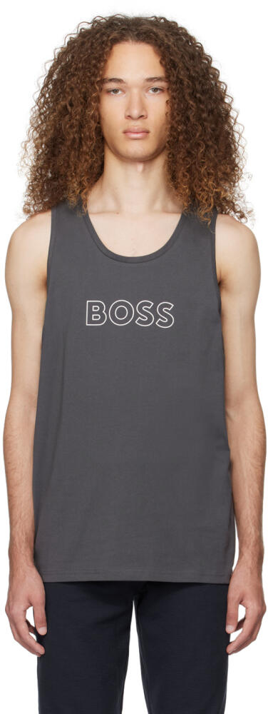 BOSS Gray Printed Tank Top Cover