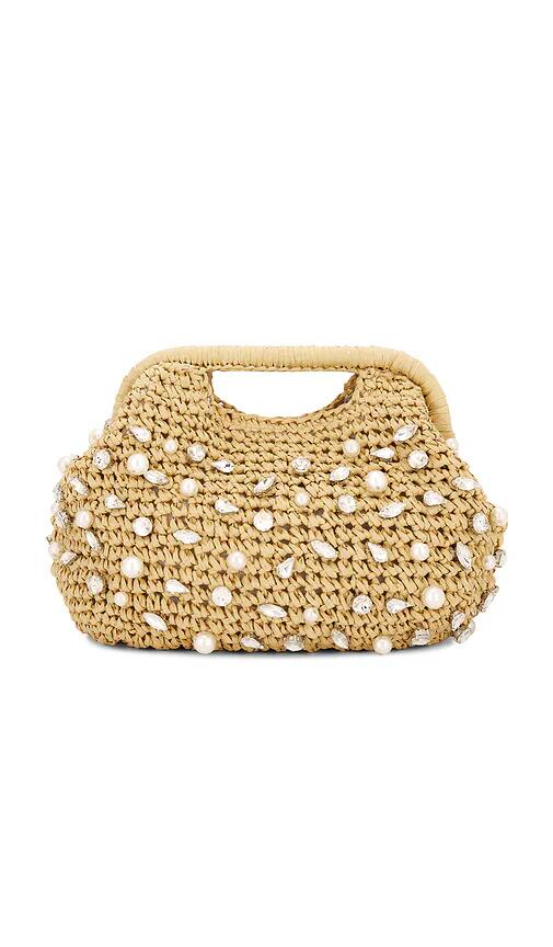 BTB Los Angeles Bardo Crystal Clutch in Tan Cover