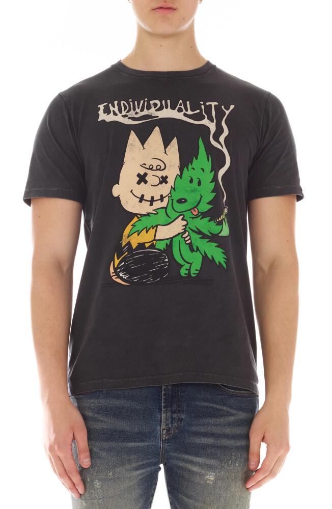 Cult of Individuality Shimuchan Cotton Graphic T-Shirt in Vintage Charcoal Cover