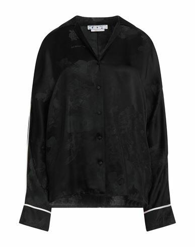 Off-white Woman Shirt Black Viscose, Acetate Cover