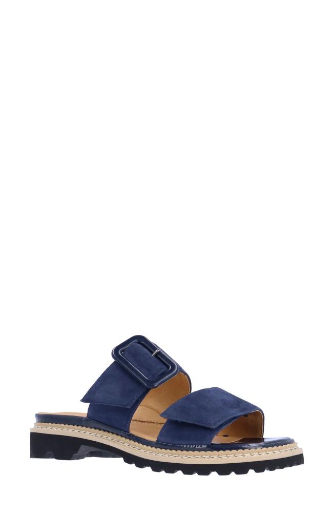 L'Amour des Pieds Dalbir Slide Sandal in Navy Cover