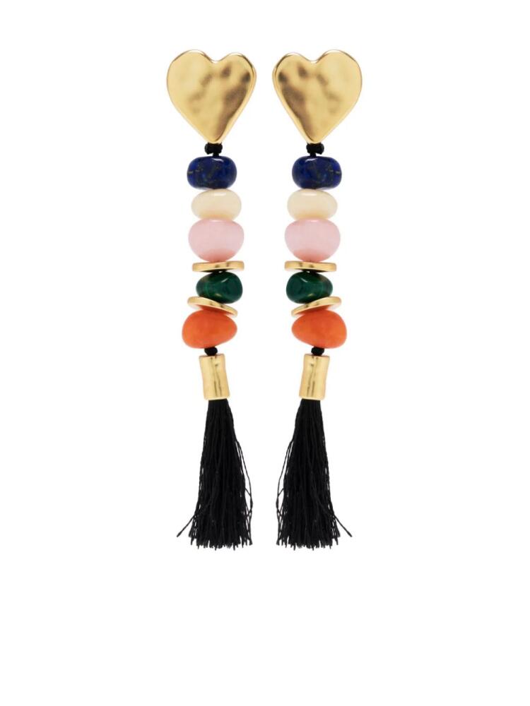 Bimba y Lola tassel-detail drop earrings - Gold Cover