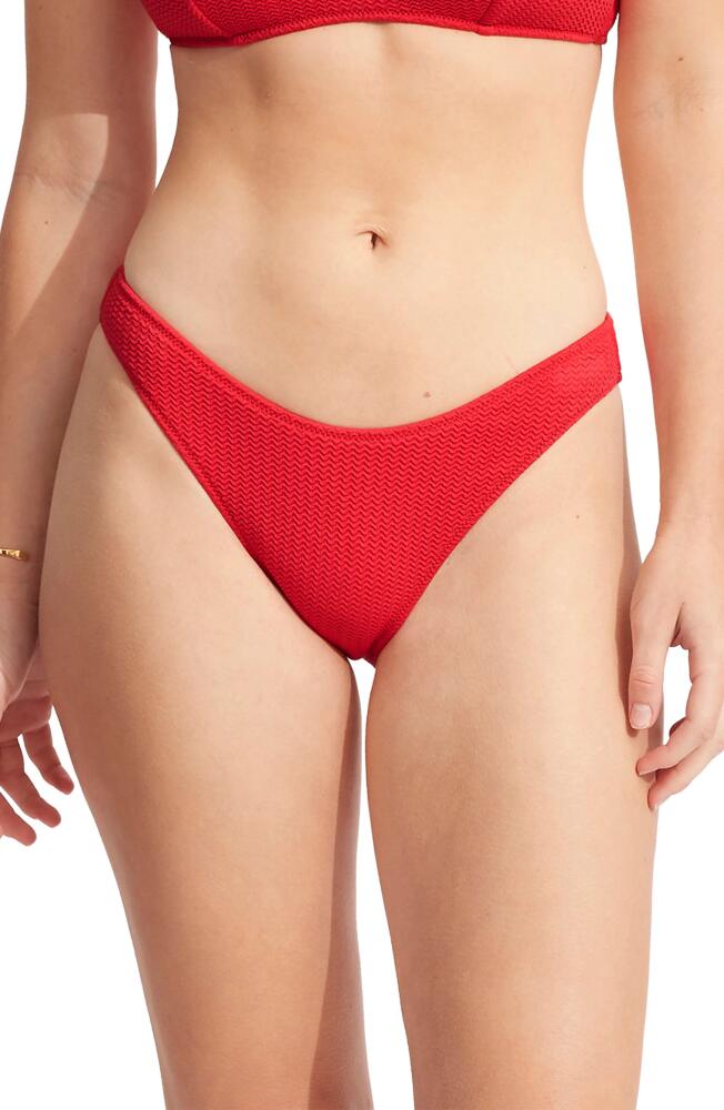 Seafolly Sea Dive Bikini Bottoms in Chilli Red Cover