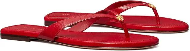 Tory Burch Capri Leather Flip-Flop (Tory Red) Women's Shoes Cover