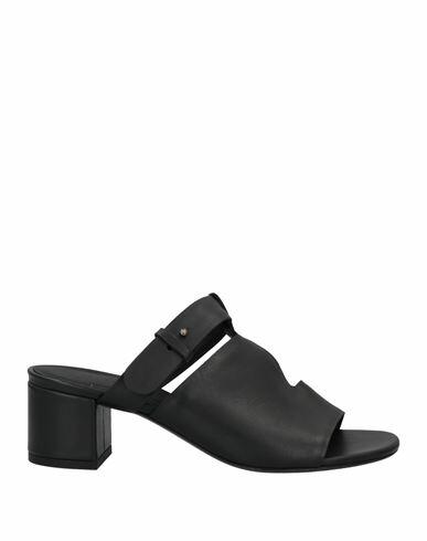 Del Carlo Woman Sandals Black Soft Leather Cover