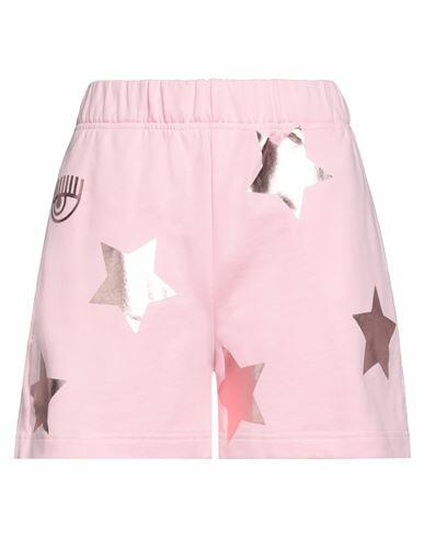 Chiara Ferragni Woman Shorts & Bermuda Shorts Pink Cotton Cover