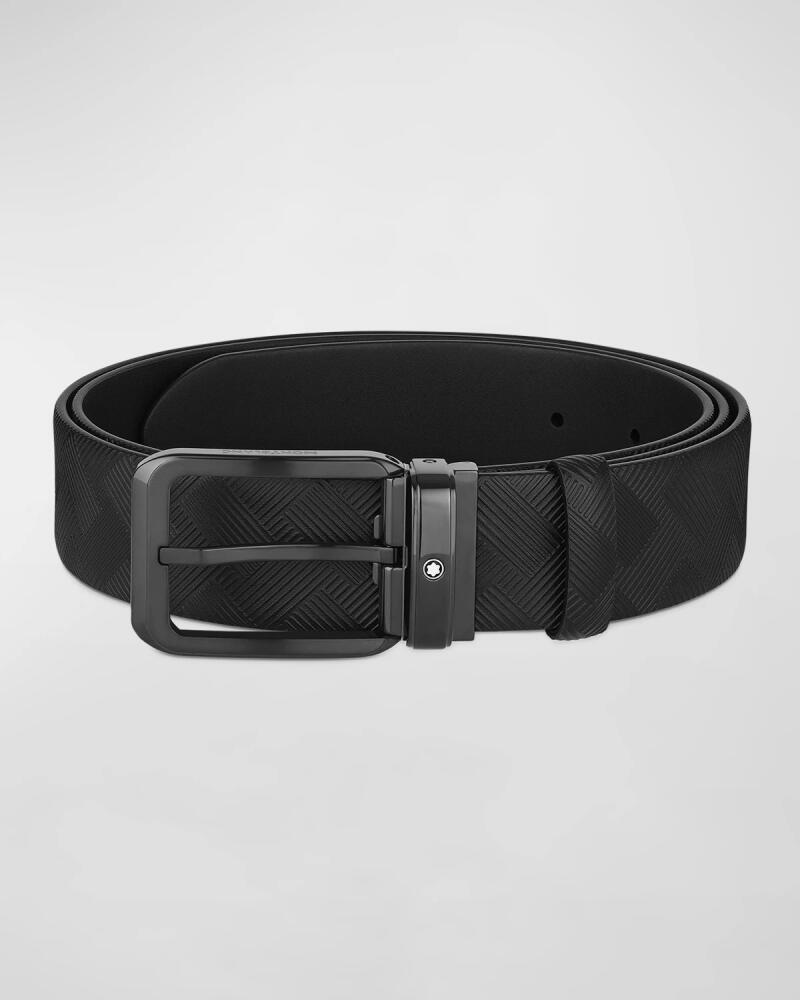 Montblanc Men's Black 35mm Reversible Belt Cover