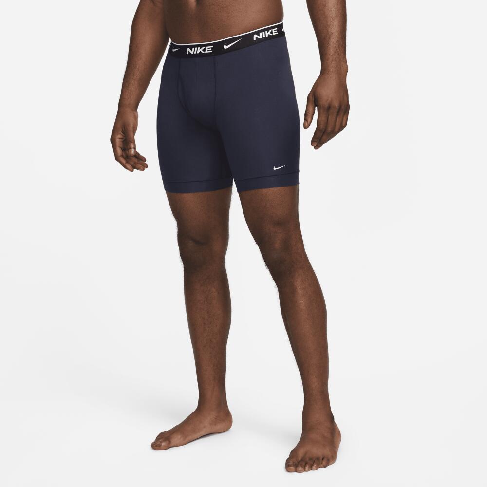 Nike Men's Dri-FIT Essential Cotton Stretch Long Boxer Briefs in Blue Cover