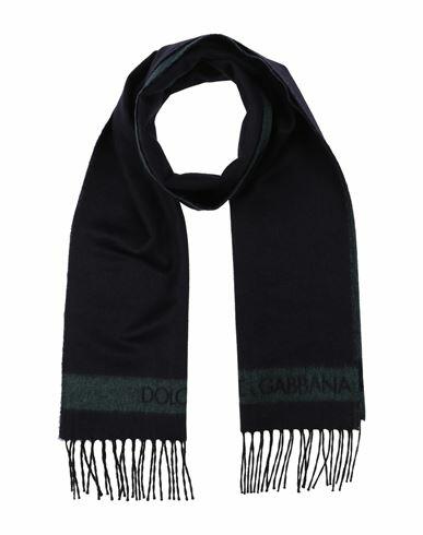 Dolce & gabbana Man Scarf Deep jade Silk, Cashmere Cover