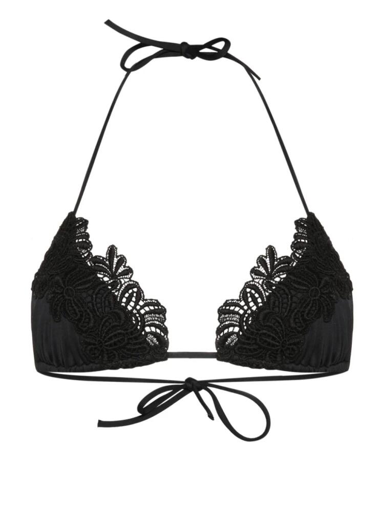 Ermanno Scervino macramé-detailing bikini top - Black Cover