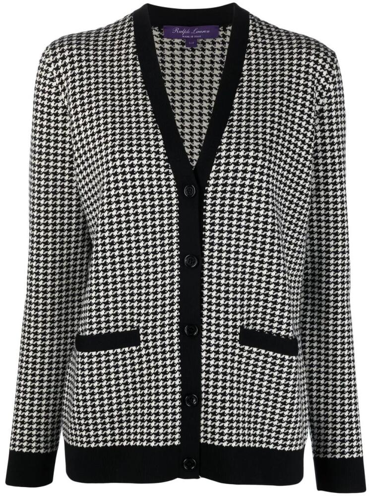 Ralph Lauren Collection houndstooth single-breasted cardigan - White Cover