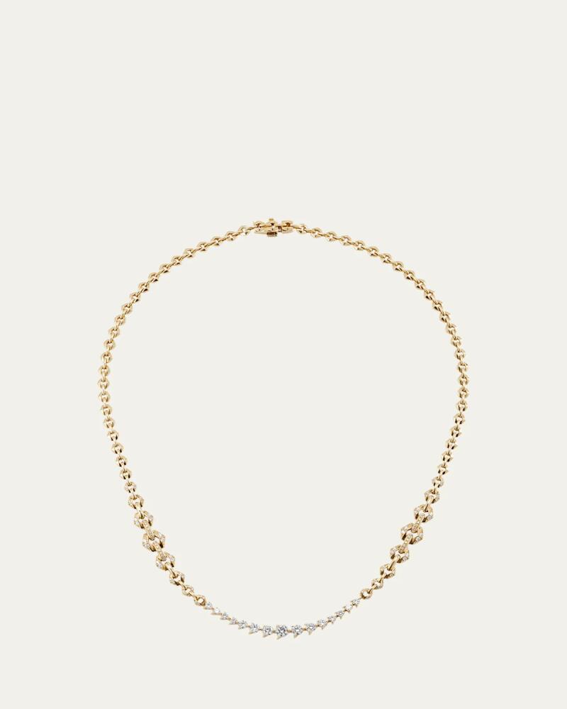 Dries Criel 18k Yellow Gold Flow Bond Diamond Necklace Cover