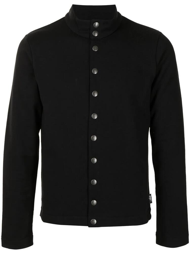 agnès b. Nacre snap-button cotton cardigan - Black Cover