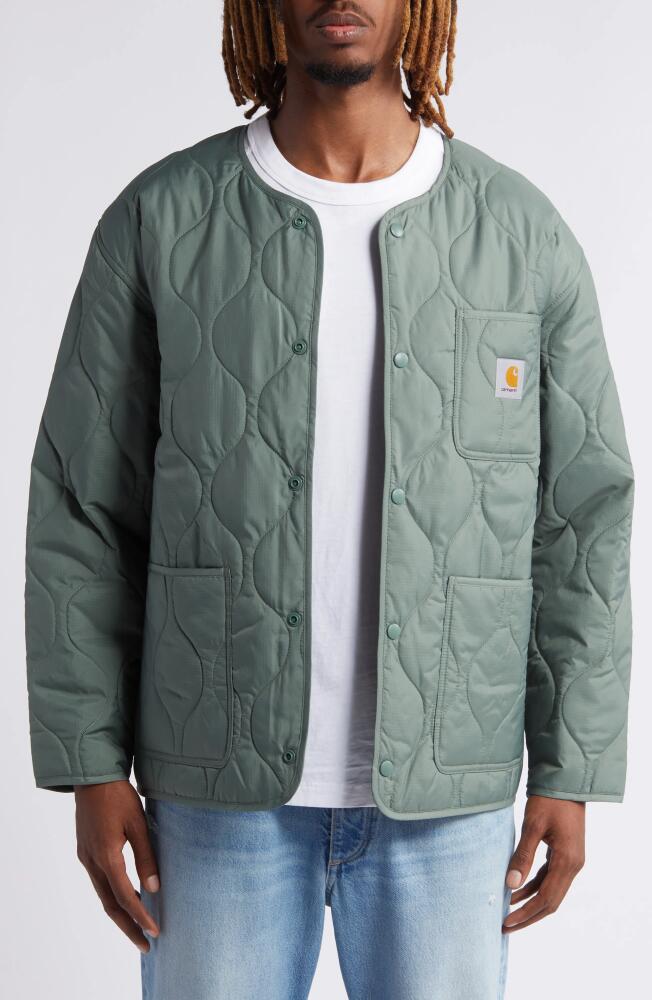 Carhartt Work In Progress Skyton Onion Quilted Jacket in Park Cover