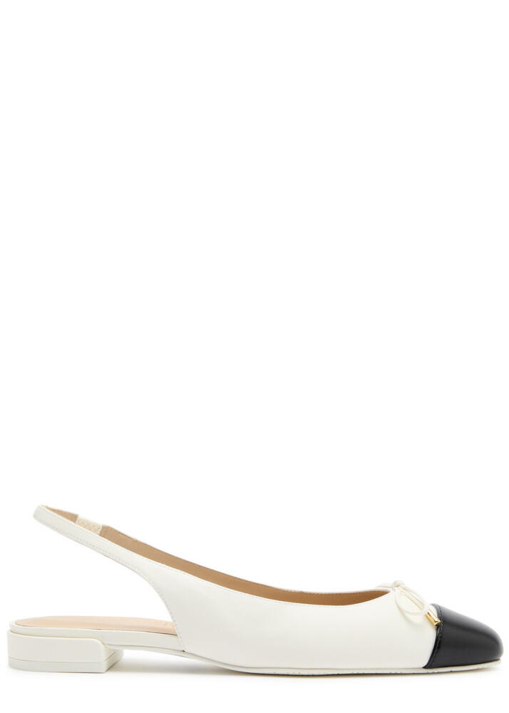 Stuart Weitzman Leather Slingback Flats - Cream Cover