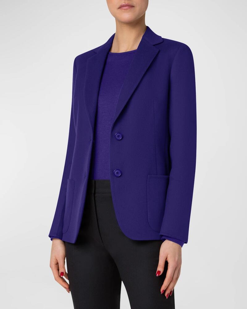 Akris Saigon Cashmere Single-Breasted Jacket Cover