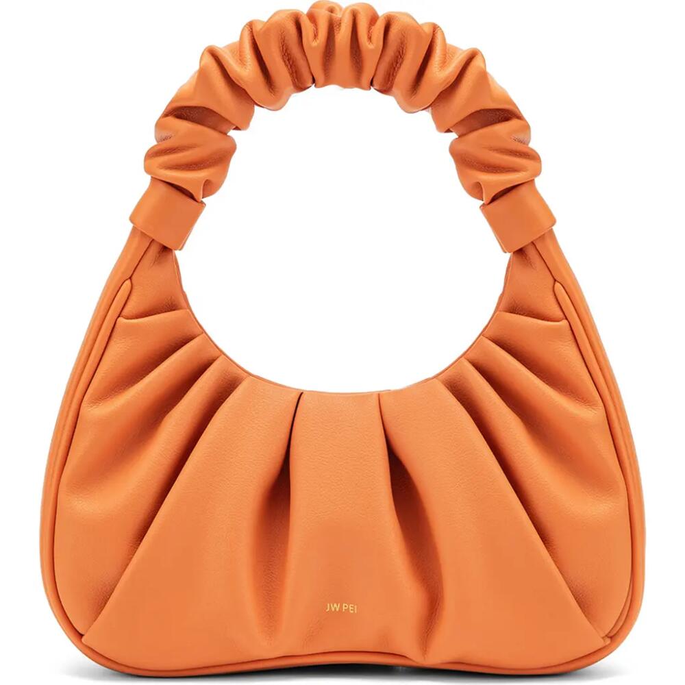 JW PEI Gabbi Ruched Faux Leather Hobo in Orange Cover