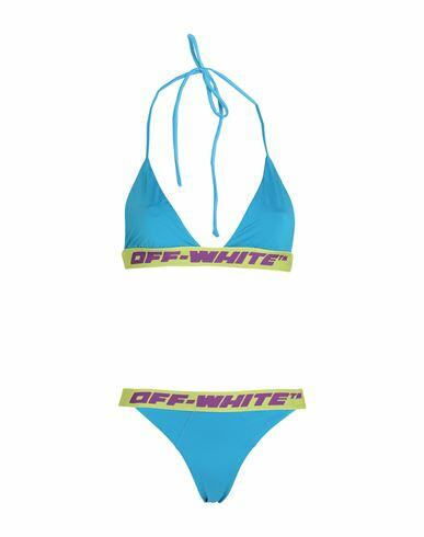 Off-white Woman Bikini Azure Polyester, Elastane Cover