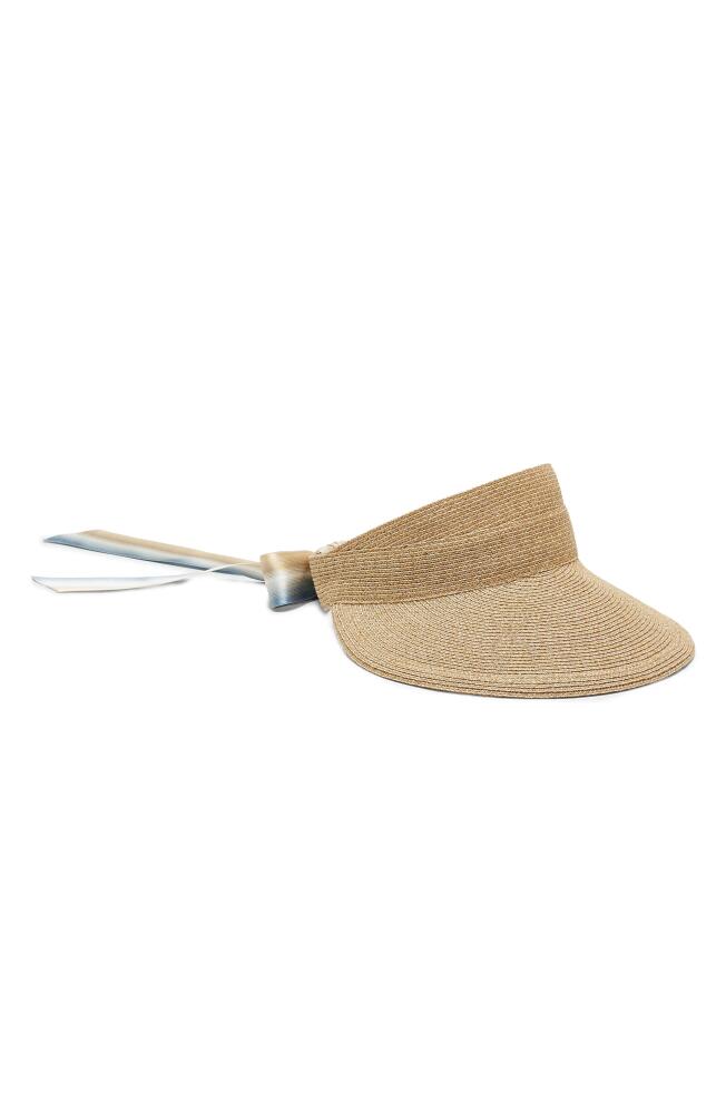 Eugenia Kim Ricky Woven Visor in Sand Cover