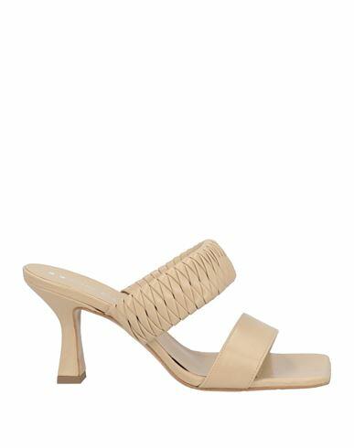 Marc Ellis Woman Sandals Beige Leather Cover