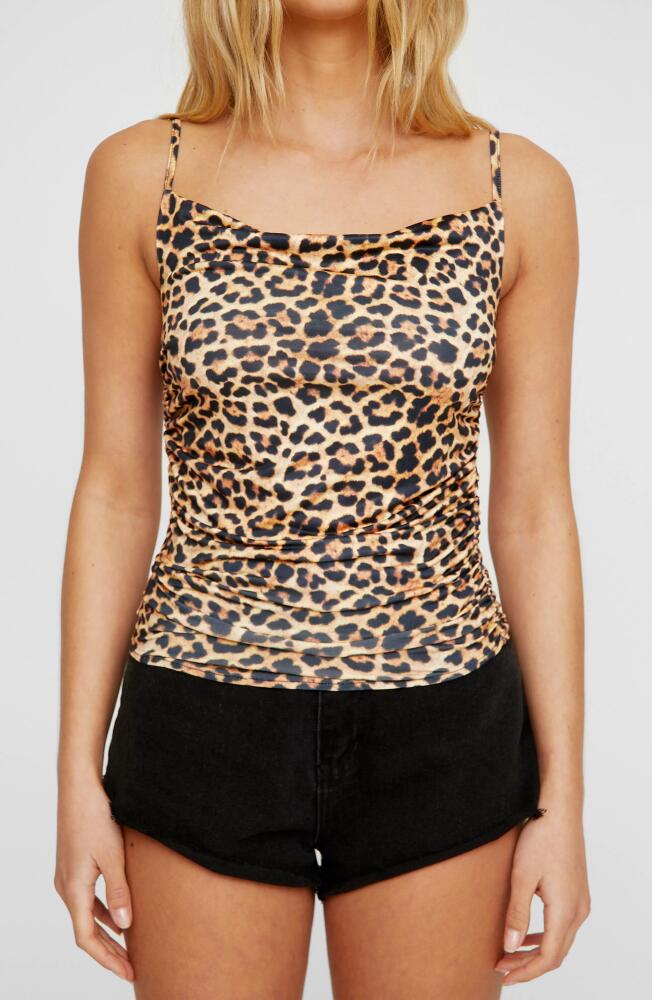 NASTY GAL Leopard Print Ruched Camisole Cover