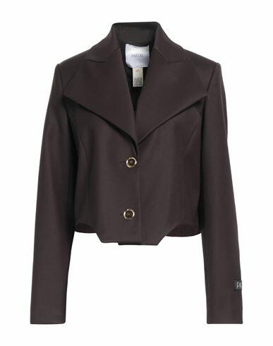 Patou Woman Blazer Cocoa Virgin Wool, Elastane Cover