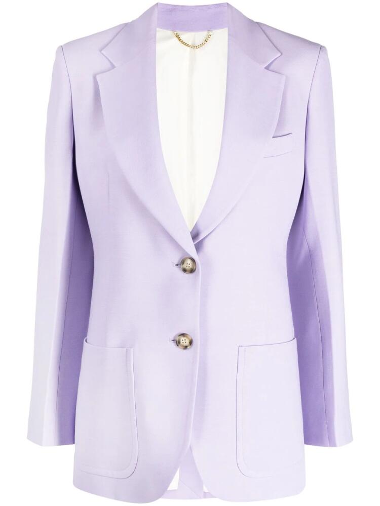 Victoria Beckham notched-lapels single-breasted blazer - Purple Cover