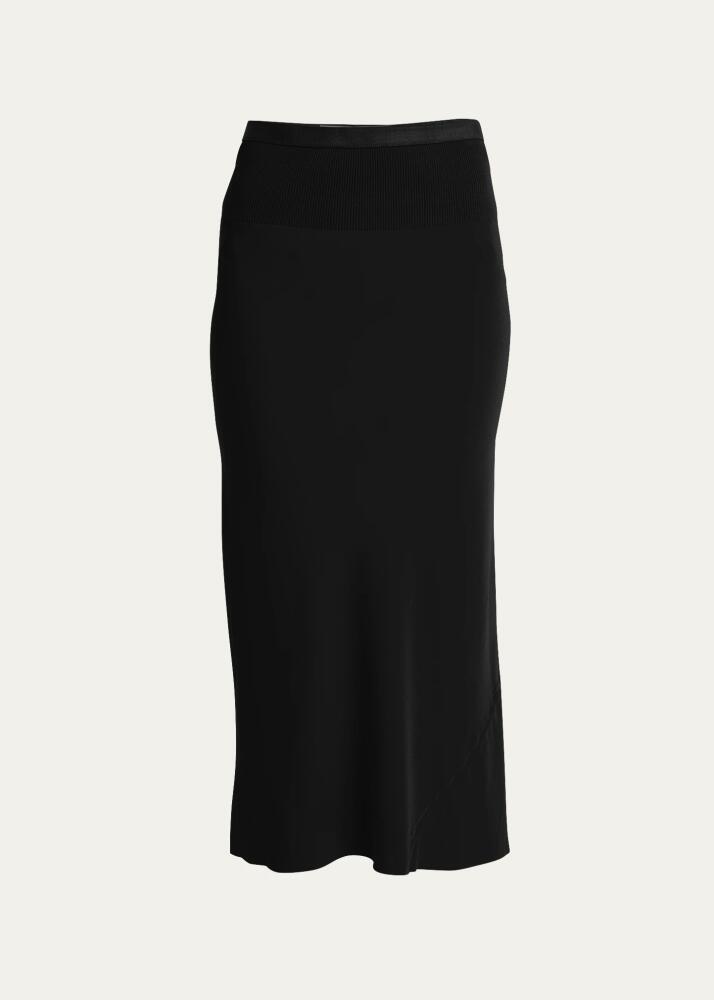 Rick Owens High-Waist Bias Midi Skirt Cover