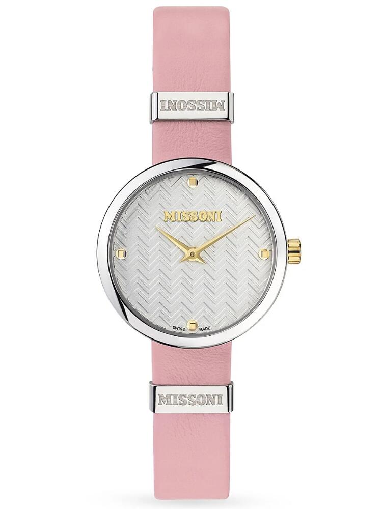 Missoni Women's M1 Cuff 29MM Stainless Steel & Leather Strap Watch Cover