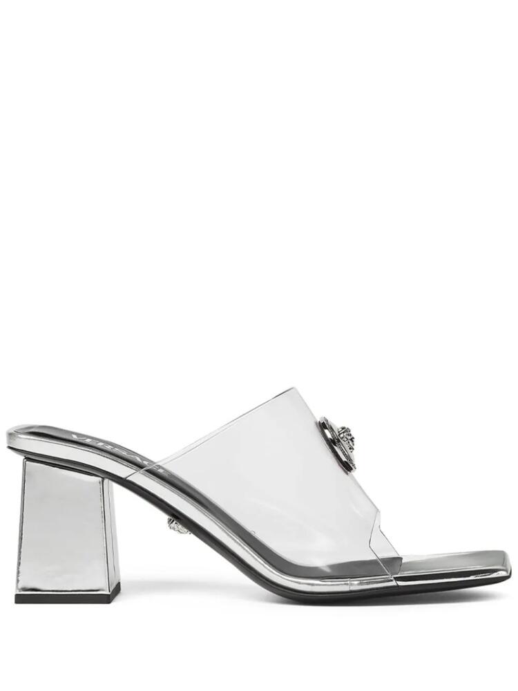 Versace Medusa-Head 65mm metallic mules - Silver Cover