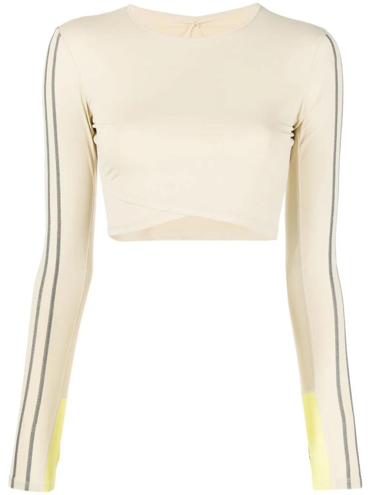 P.E Nation Initialise LS cropped running top - Neutrals Cover