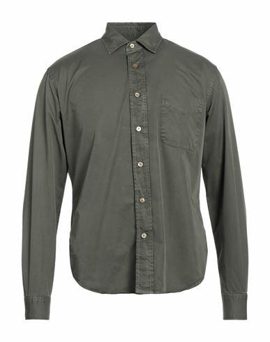 Alessandro Gherardi Man Shirt Military green Cotton Cover