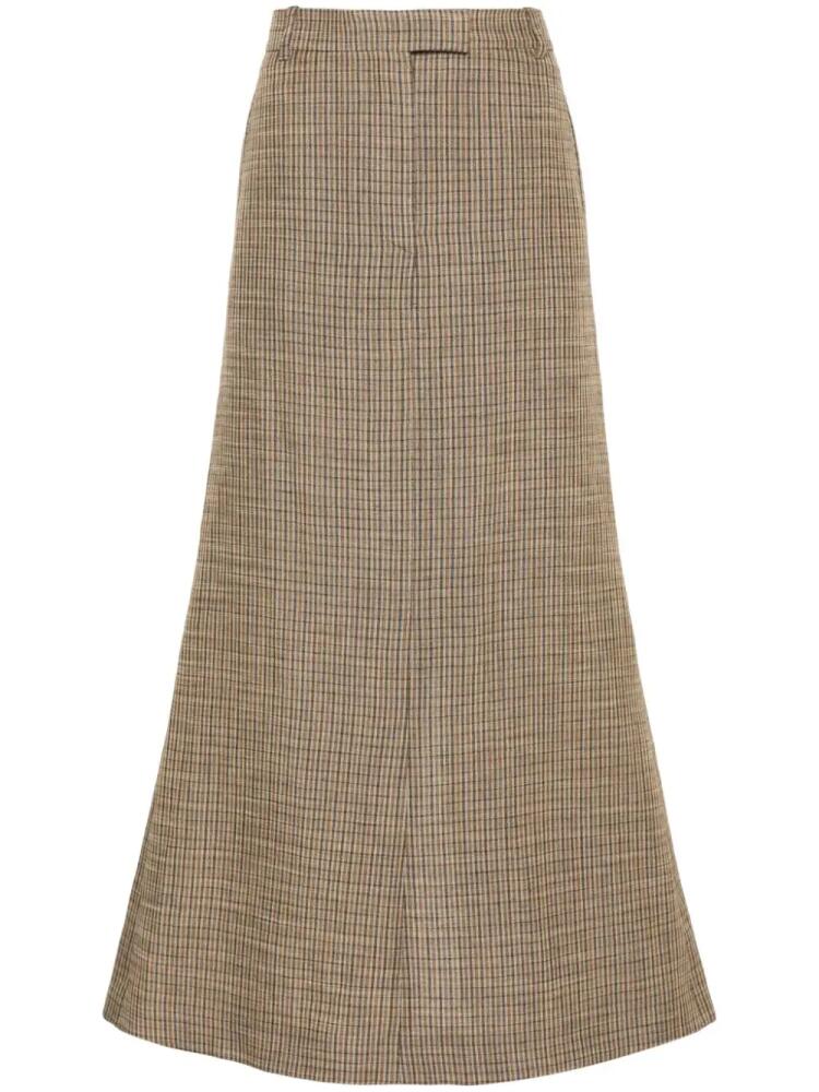 Acne Studios checked maxi skirt - Brown Cover