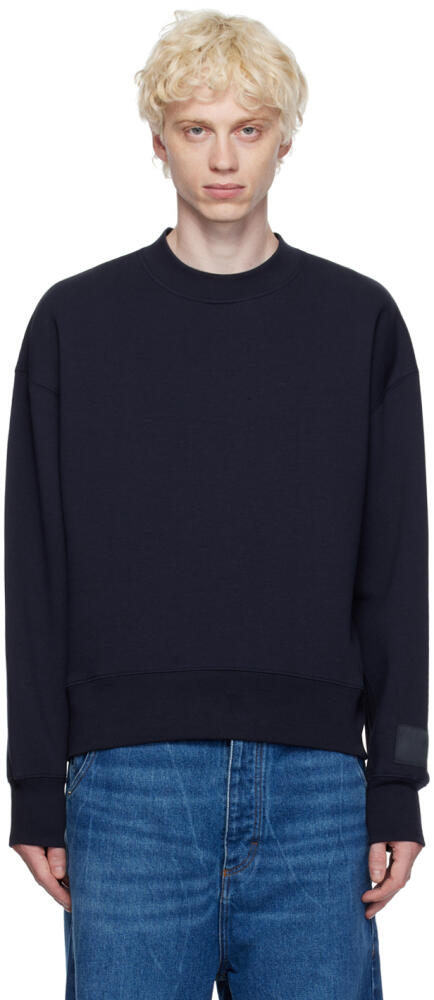 AMI Paris Navy Crewneck Sweatshirt Cover