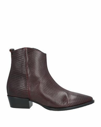 Carmens Woman Ankle boots Dark brown Leather Cover