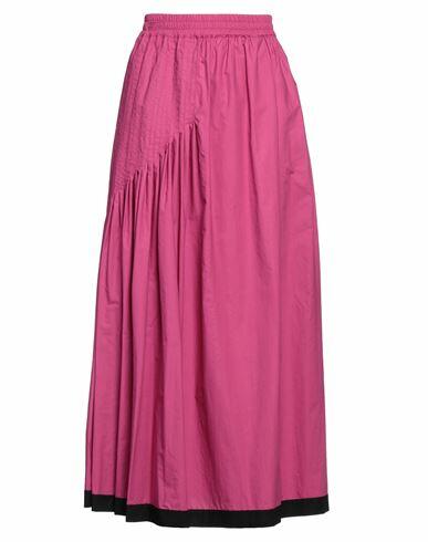 Gentryportofino Woman Maxi skirt Fuchsia Cotton Cover