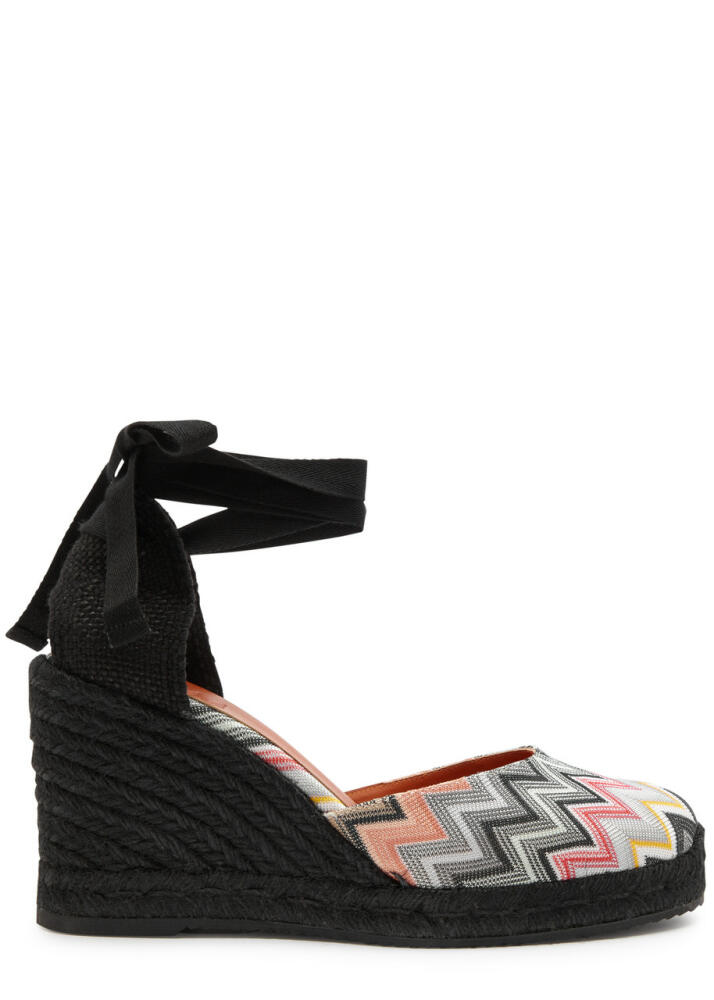 Missoni Eva 80 Zigzag Wedge Espadrilles - Black Cover