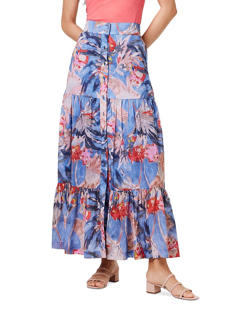 Nic+Zoe Dreamscape Crinkle Tiered Maxi Skirt Cover