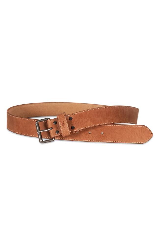 AllSaints Stitched Edge Leather Belt in Tan Cover