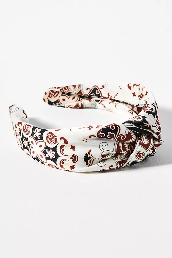 By Anthropologie Everly Floral Knot Headband Cover