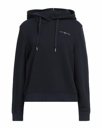 Tommy Hilfiger Woman Sweatshirt Midnight blue Cotton, Elastane Cover