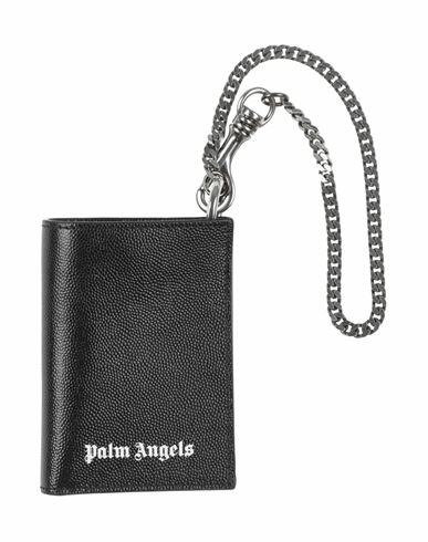 Palm Angels Man Wallet Black Soft Leather Cover