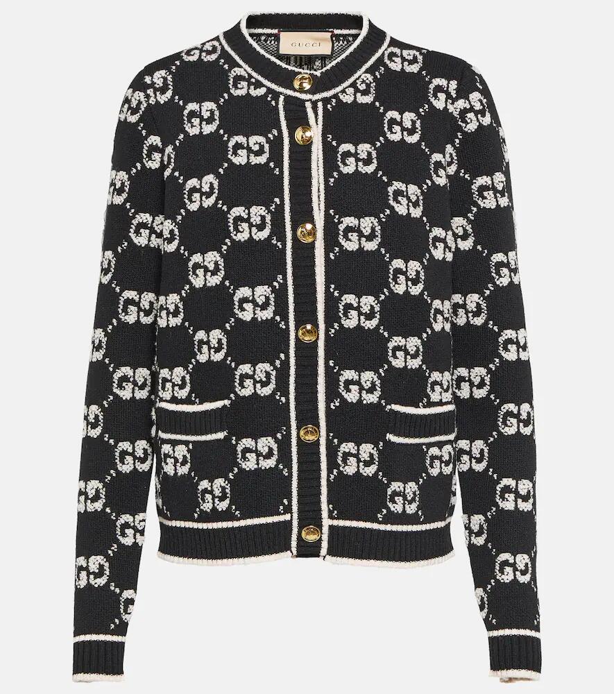 Gucci GG jacquard wool bouclé cardigan Cover