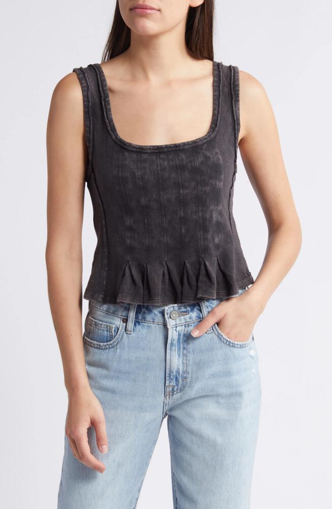 Free People Roller Peplum Tank Top in Black Cover