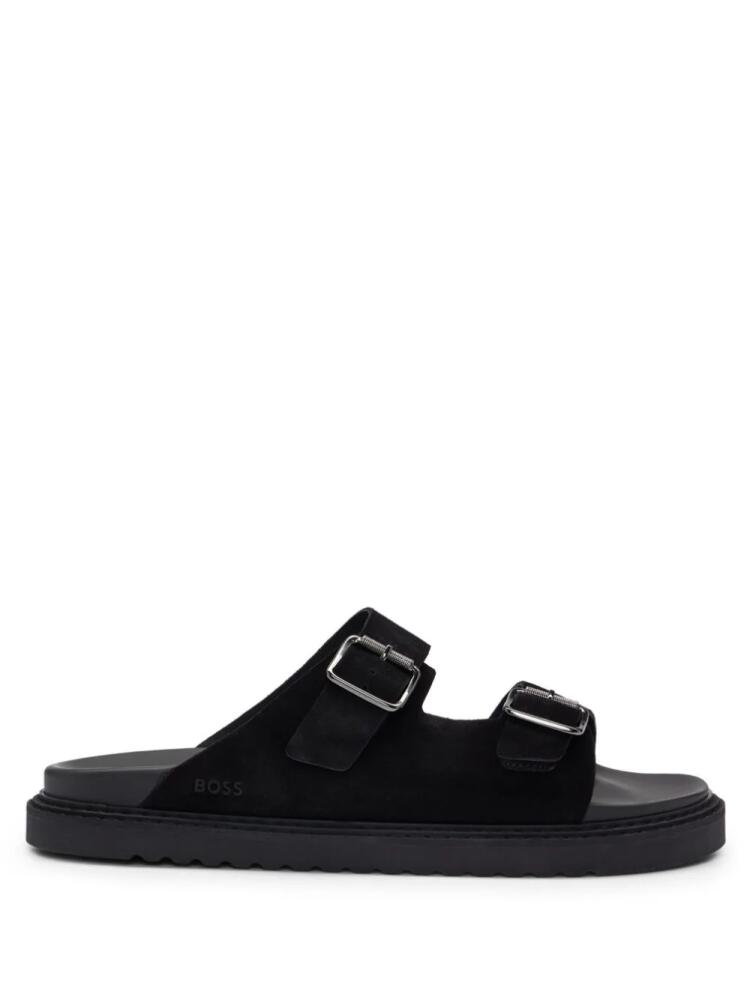 BOSS Cliff suede slides - Black Cover