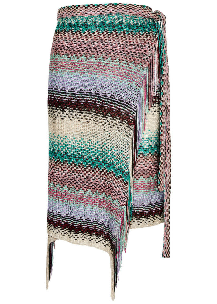 Missoni Metallic Open-knit Sarong - Metallic Silver - Cover