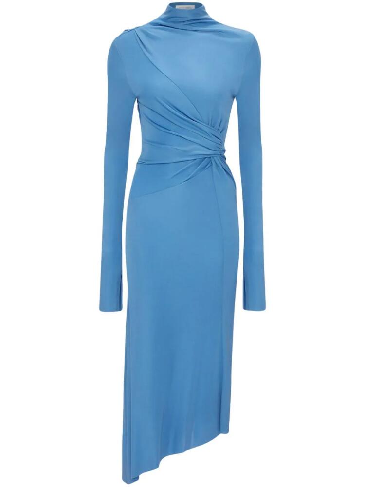 Victoria Beckham asymmetric draped midi dress - Blue Cover