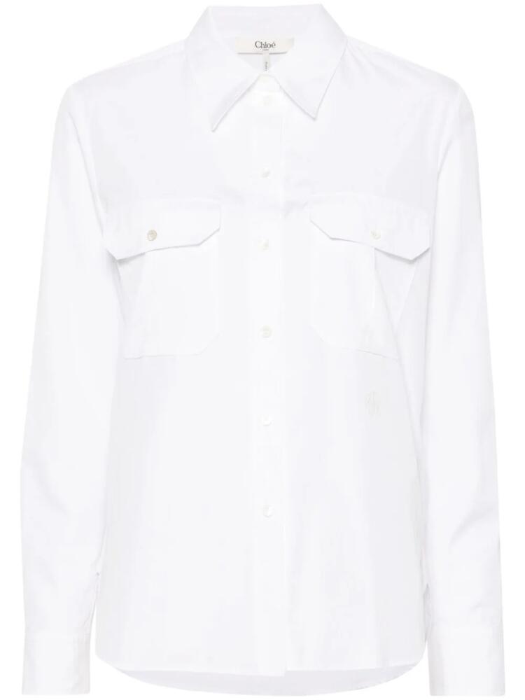 Chloé organic-cotton poplin shirt - White Cover